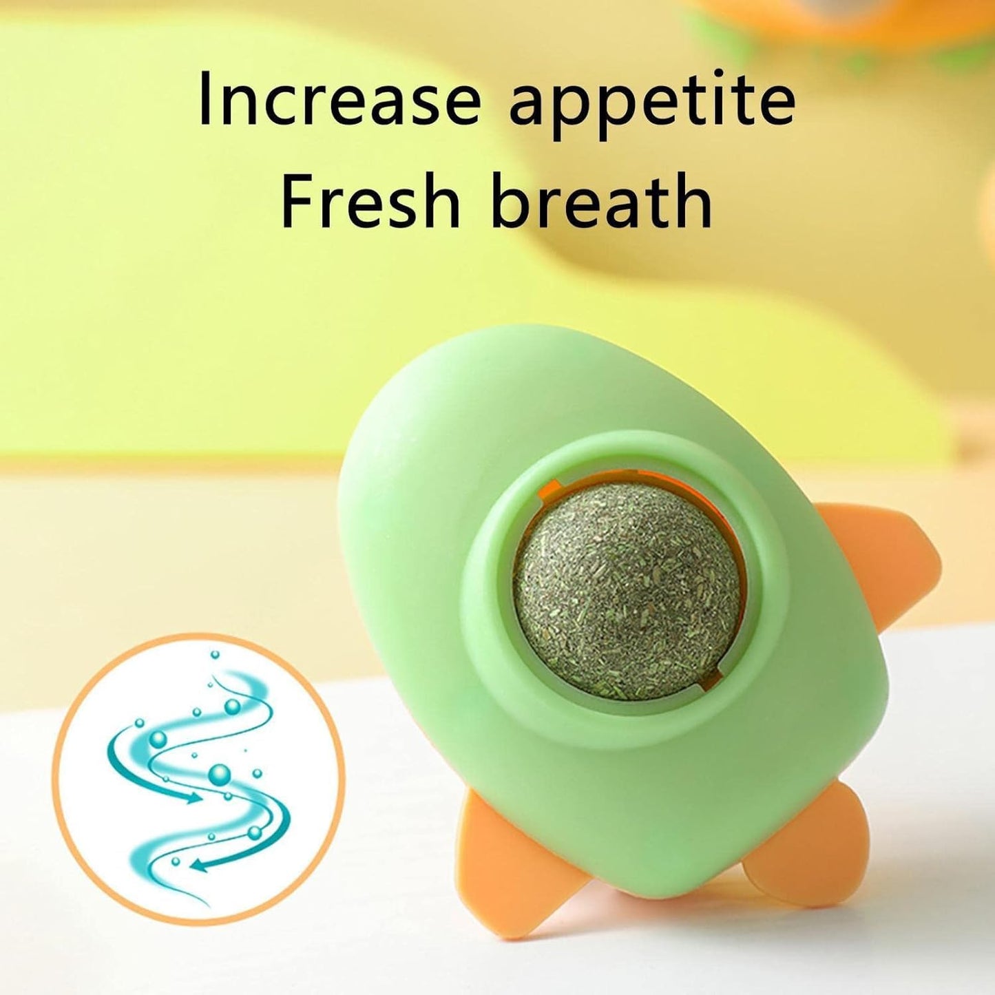Catnip Spaceship Ball Toy | Multifunctional Catnip Lickable Balls,Edible Cat Licking | 100% Organic |