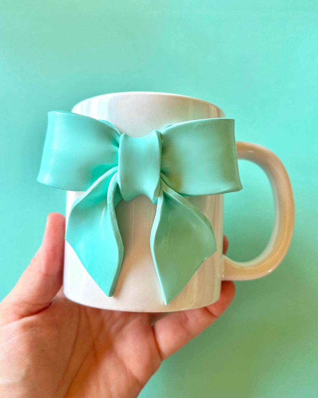 Bowtied Coffee Mug, Pinterest Ceramic Coffee Mugs, Tea Cups | Birthday Gift | Bow Mug | 250ml