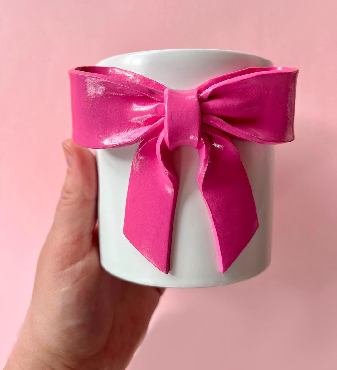 Bowtied Coffee Mug, Pinterest Ceramic Coffee Mugs, Tea Cups | Birthday Gift | Bow Mug | 250ml