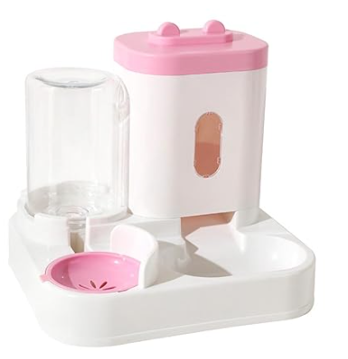 2 in 1 Pet Water Fountain & Food Feeder For Cats & Dogs