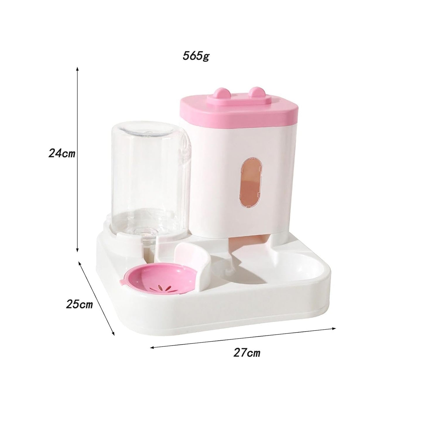 2 in 1 Pet Water Fountain & Food Feeder For Cats & Dogs