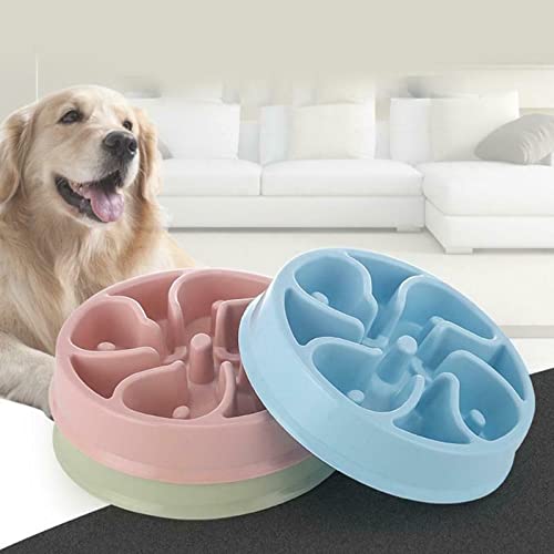 Slow Fun Feeder Bowl for Pets | Interactive Bloat Stop Bowl for Dogs and Cats | Colour may vary