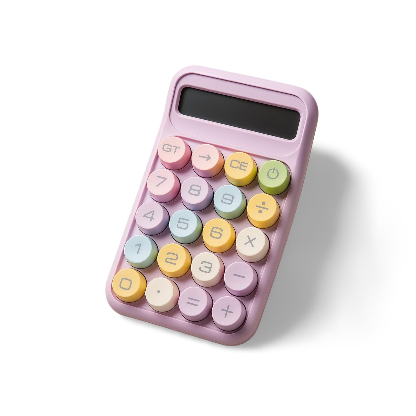 12 Digit Calculator - Big Buttons | Aesthetic Candy Pastel Colors | Comfortable Touch | Handheld for Daily Use (Colour May Vary)