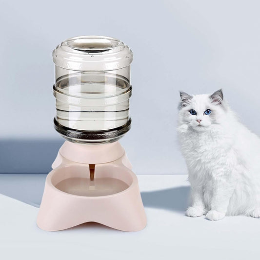 Automatic Pet Water Dispenser for Dogs & Cats – Gravity Feeder Bowl with Large Capacity Bottle – Spill-Proof & Easy to Clean