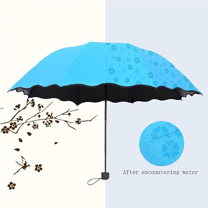 Travel Umbrella – Compact, Strong & Durable, Nano Waterproof - Dries Immediately | 3 Fold Umbrella for Rain & Sun, Magic Hidden Design