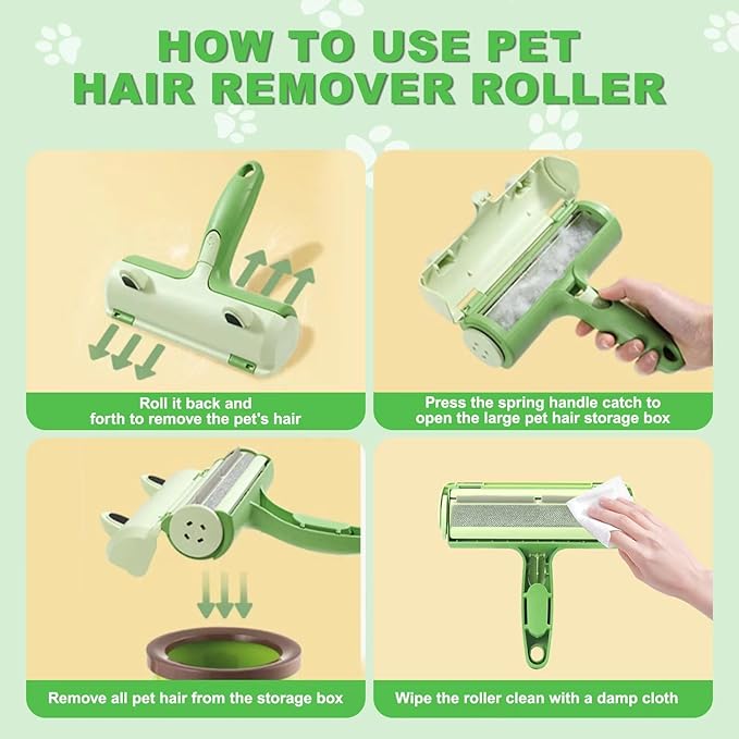 Reusable Pet Hair Remover Roller – Self-Cleaning Lint Brush for Dogs & Cats