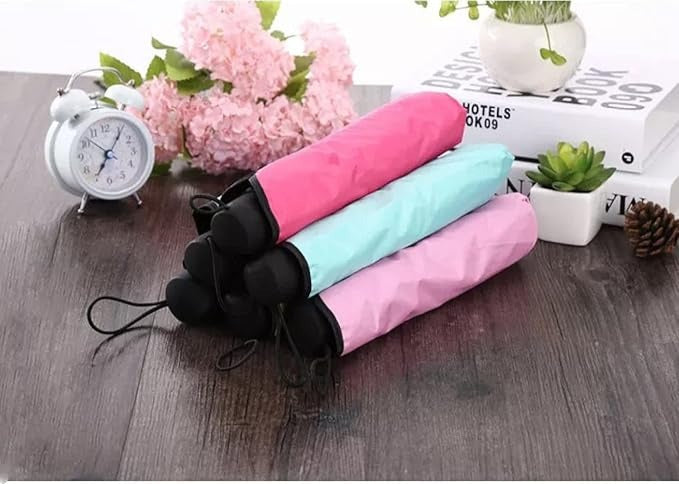 Travel Umbrella – Compact, Strong & Durable, Nano Waterproof - Dries Immediately | 3 Fold Umbrella for Rain & Sun, Magic Hidden Design