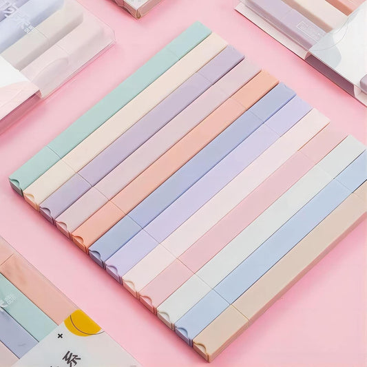 Aesthetic Cute Highlighters, Pastel Highlighters and Pens, No-Bleed School Supplies and Office Journal DIY Home - Dual Tip Multicolour