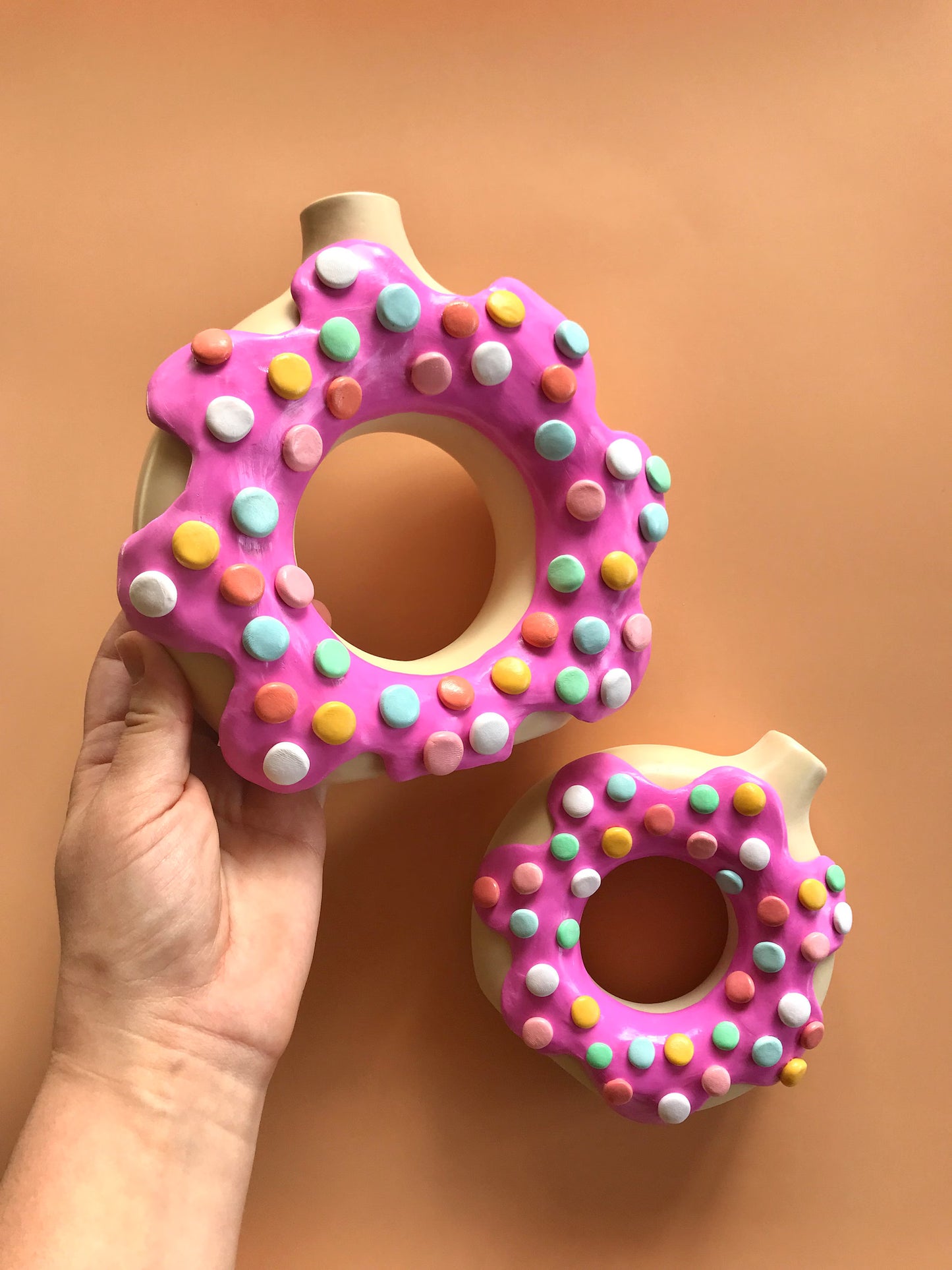Donut Vase  – Frosted, Sprinkled & Ready To Party On Your Tabletops - 1 Unit