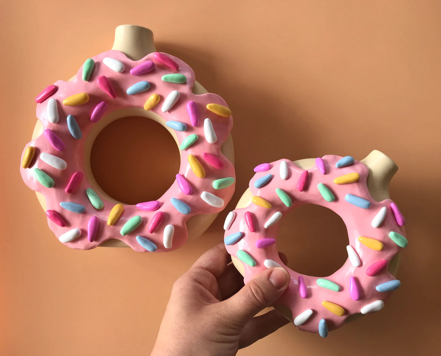 Donut Vase  – Frosted, Sprinkled & Ready To Party On Your Tabletops - 1 Unit