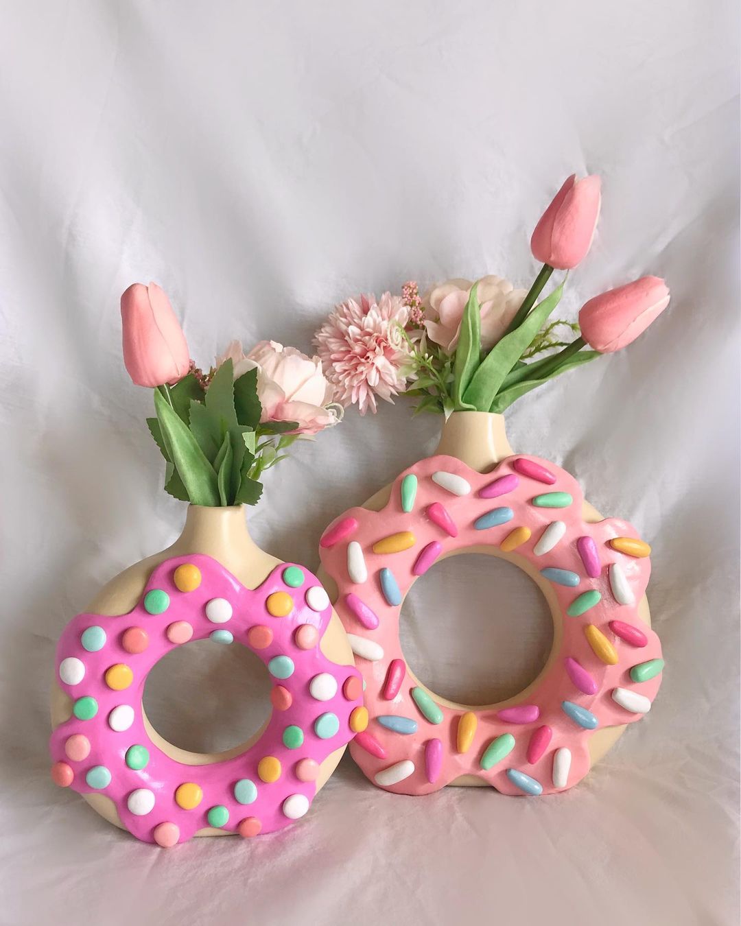 Donut Vase  – Frosted, Sprinkled & Ready To Party On Your Tabletops - 1 Unit