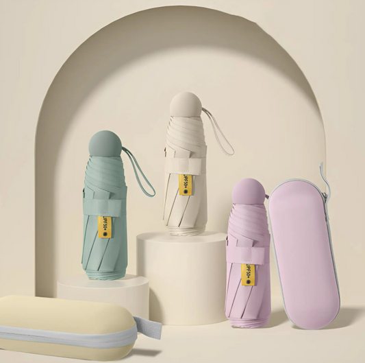 Mini portable capsule umbrella with a box | For rains and sunny day