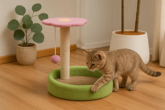 Cat Climbing Tree, Kitten Scratcher Post Sisal Rope | Sisal Cat Climbing Pole with Bed - Shelf for Resting and Playing, Ideal for Kittens