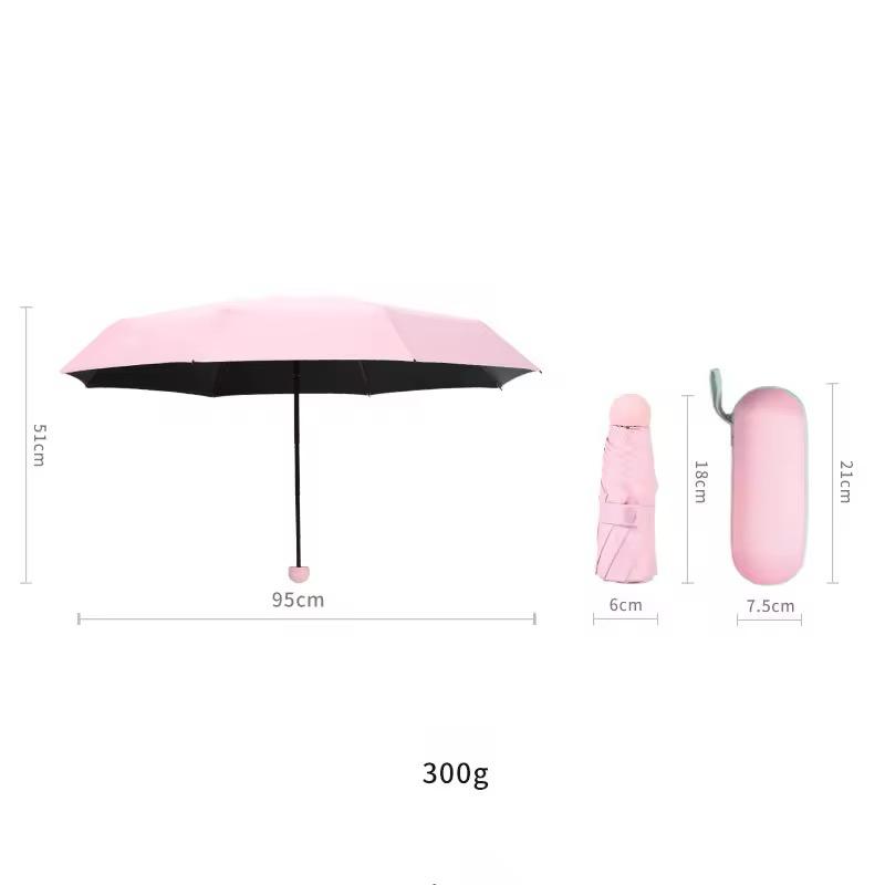 Mini portable capsule umbrella with a box | For rains and sunny day