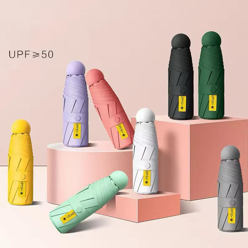 Mini portable capsule umbrella with a box | For rains and sunny day