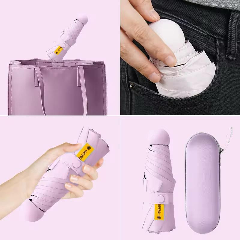 Mini portable capsule umbrella with a box | For rains and sunny day