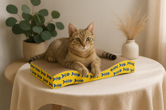 Cat Scratcher Cardboard Wave 44.5X21X44Cm | Scratching lounge bed